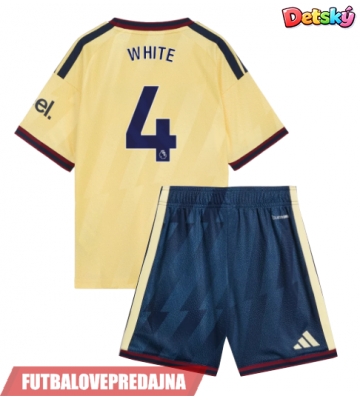 Lacne Dětský Futbalové dres Arsenal Ben White #4 2026-27 Krátky Rukáv - Tretina (+ trenírky)